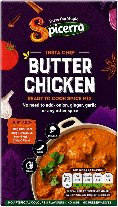 Spicerra Butter Chicken ready-to-cook Indian curry mix